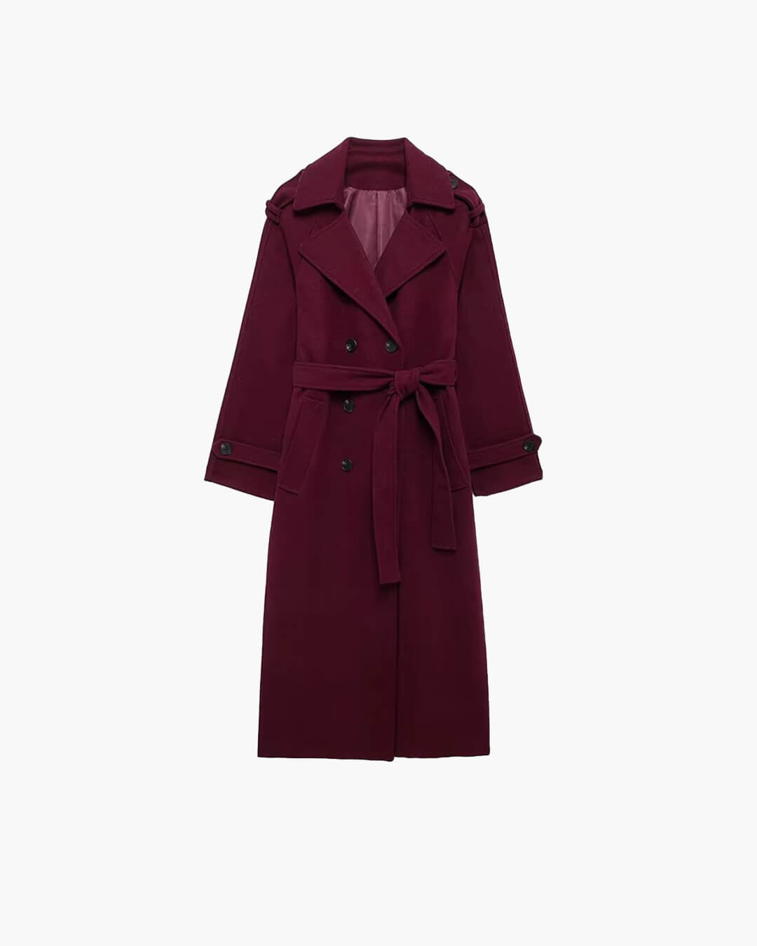 Sabine | Damen Langer Winter-Trenchcoat aus Wolle