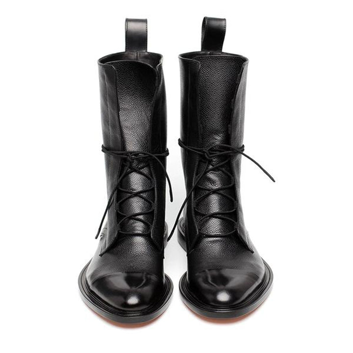 Stiefel Damen Schnürstiefel Echtleder Wasserdicht Winterstiefel