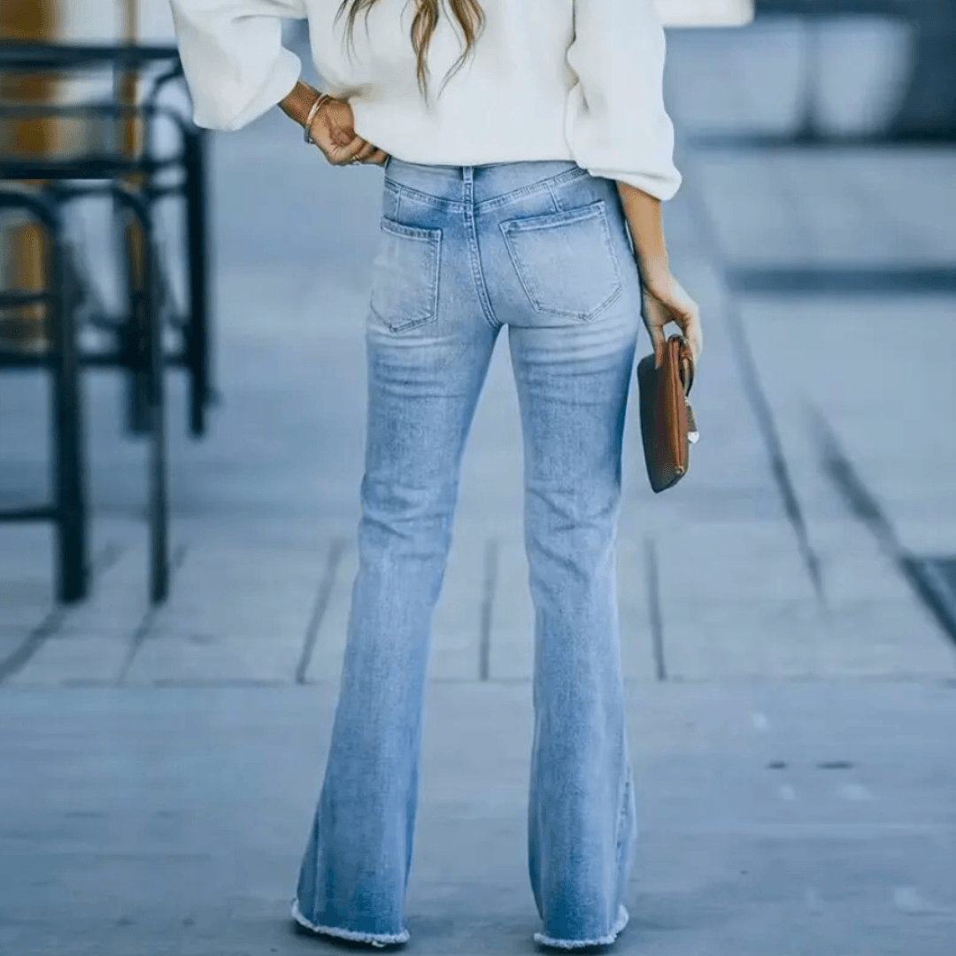 Natascha | Damen Frühlings Jeans mit hoher Taille und geradem Schnitt