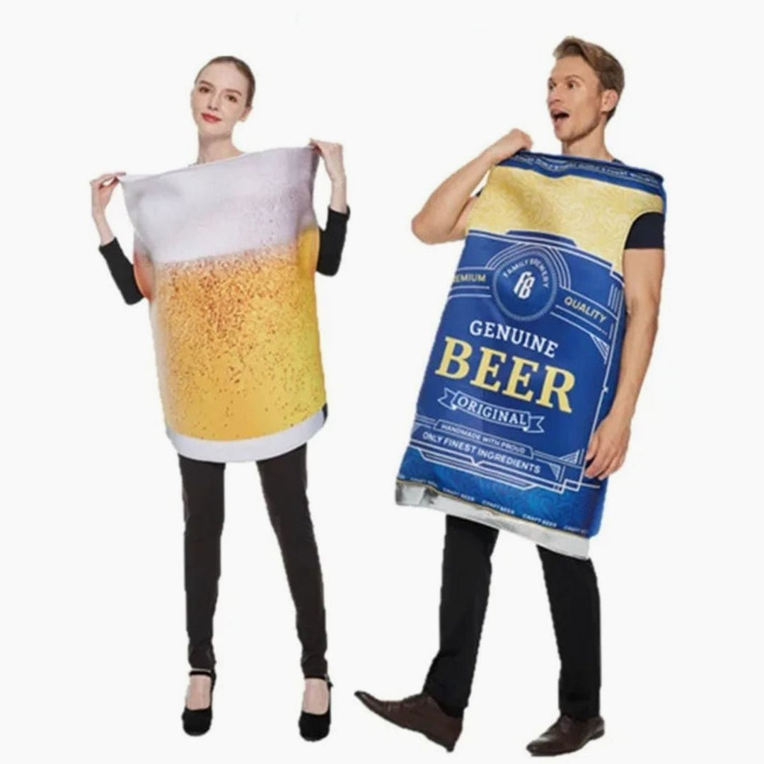 Unisex Bier Kostüm Bierglas Bierdose Karnevalsverkleidung
