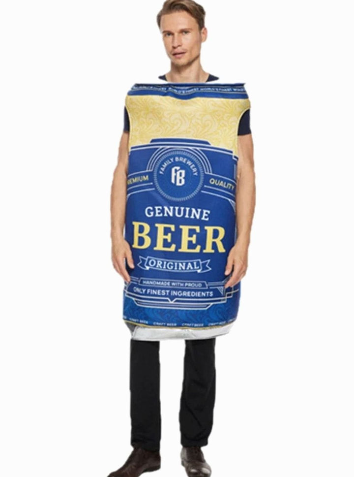 Unisex Bier Kostüm Bierglas Bierdose Karnevalsverkleidung