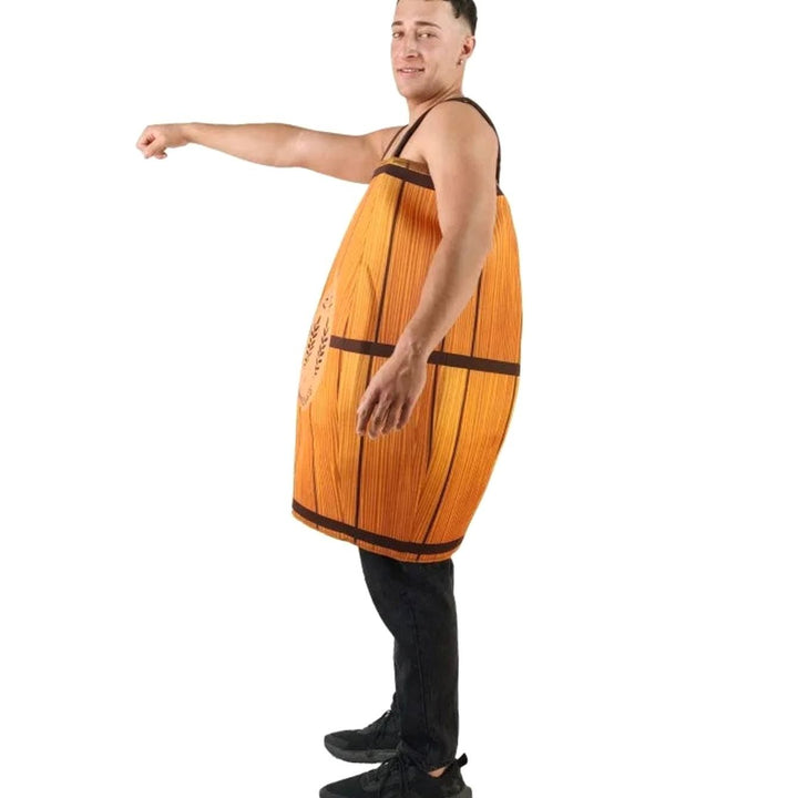 Unisex Fass-Kostüm Holzoptik Karneval Oktoberfest Verkleidung
