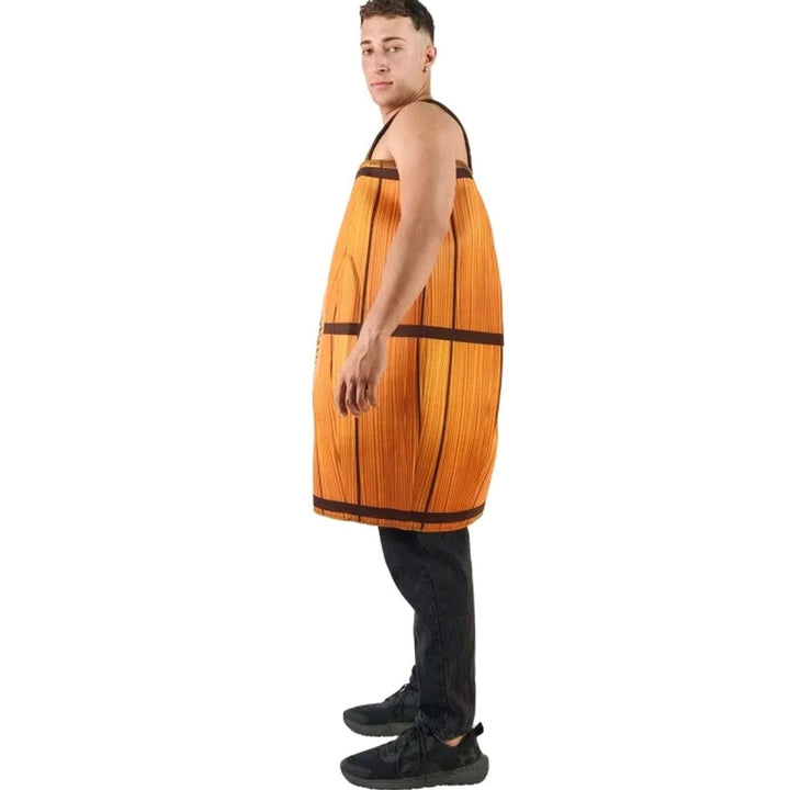 Unisex Fass-Kostüm Holzoptik Karneval Oktoberfest Verkleidung