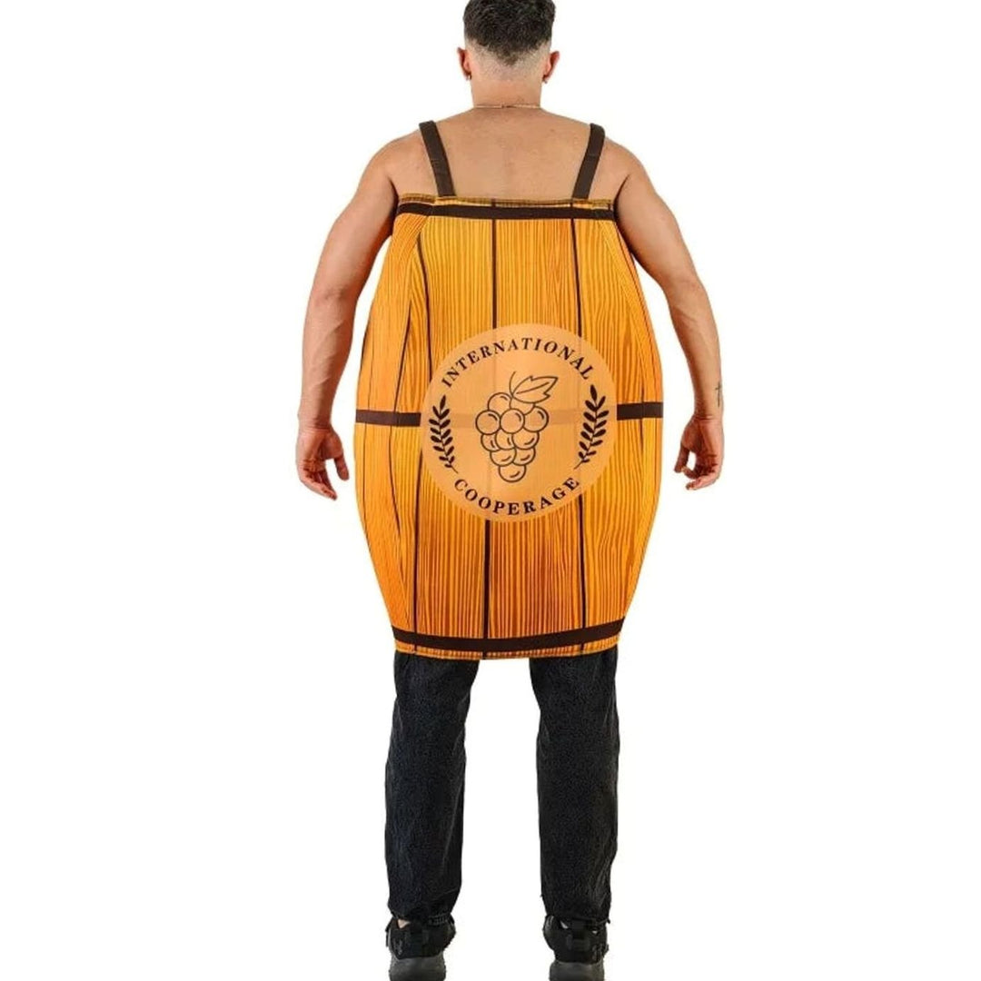 Unisex Fass-Kostüm Holzoptik Karneval Oktoberfest Verkleidung