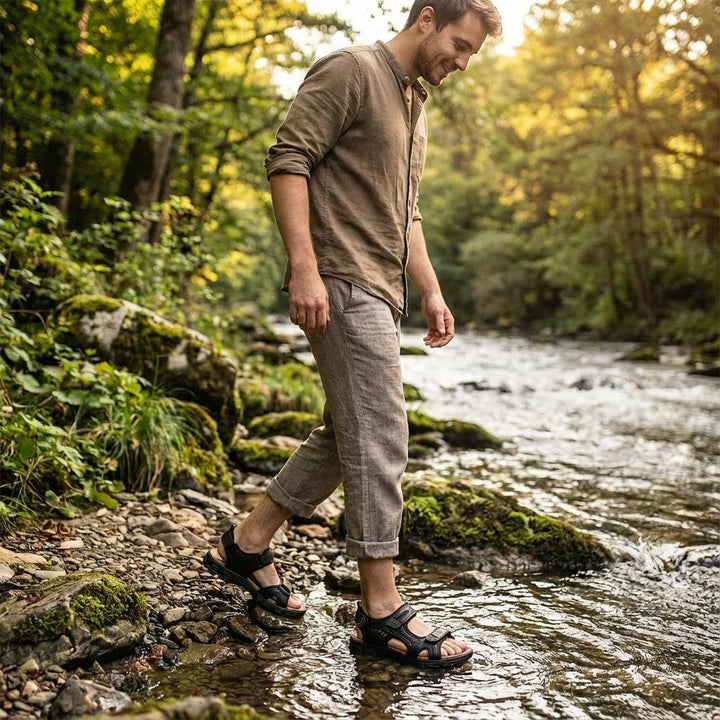 Unisex Outdoor-Trekkingsandalen mit Klettverschluss griffiger Laufsohle