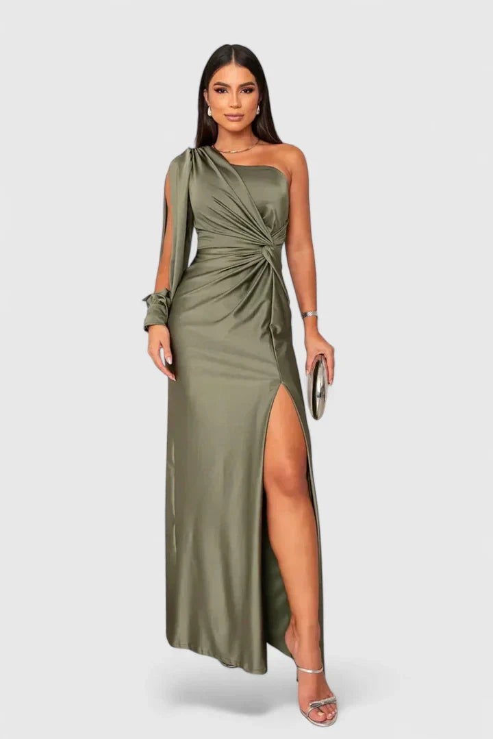 Kirsten | Damen Abendkleid mit Einer Schulter und Raffung