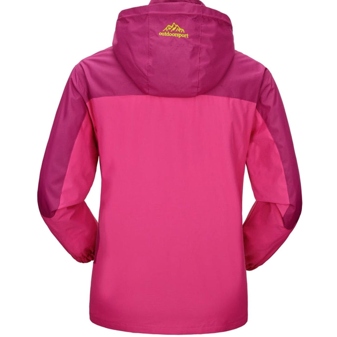 Wasserdichte Damen-Outdoorjacke mit Kapuze Winddicht