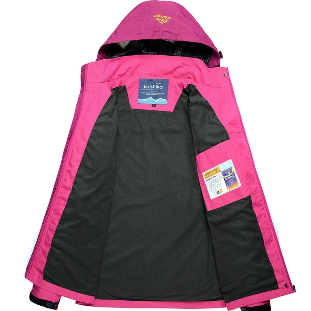 Wasserdichte Damen-Outdoorjacke mit Kapuze Winddicht