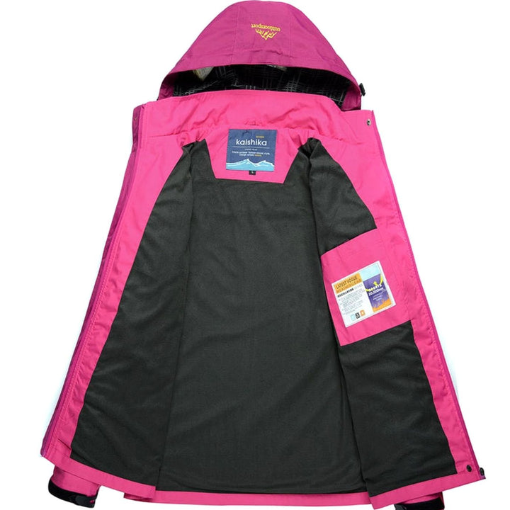 Wasserdichte Damen-Outdoorjacke mit Kapuze Winddicht