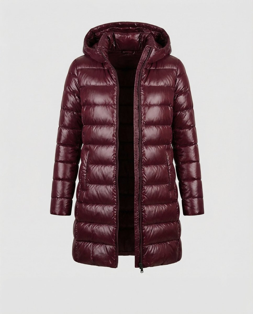 Winterjacke Damen Ultraleichte Slim-Fit Daunenjacke mit Kapuze