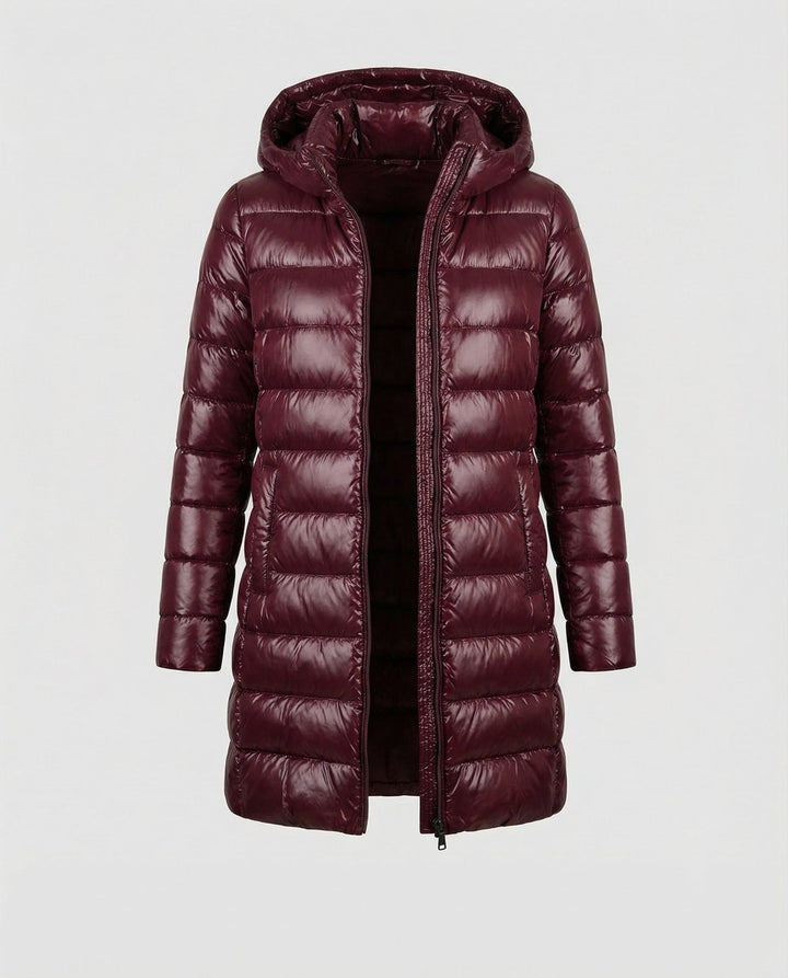 Winterjacke Damen Ultraleichte Slim-Fit Daunenjacke mit Kapuze