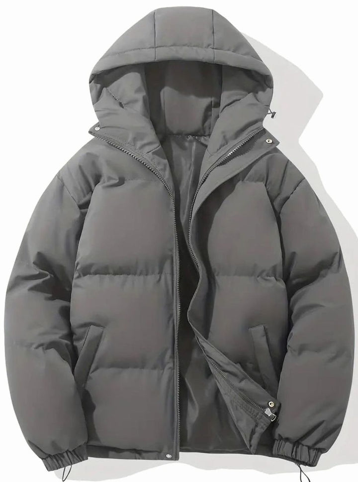 Winterjacke Damen Warme Gesteppte Puffer Stehkragen Outdoorjacke - Dunkelgrau