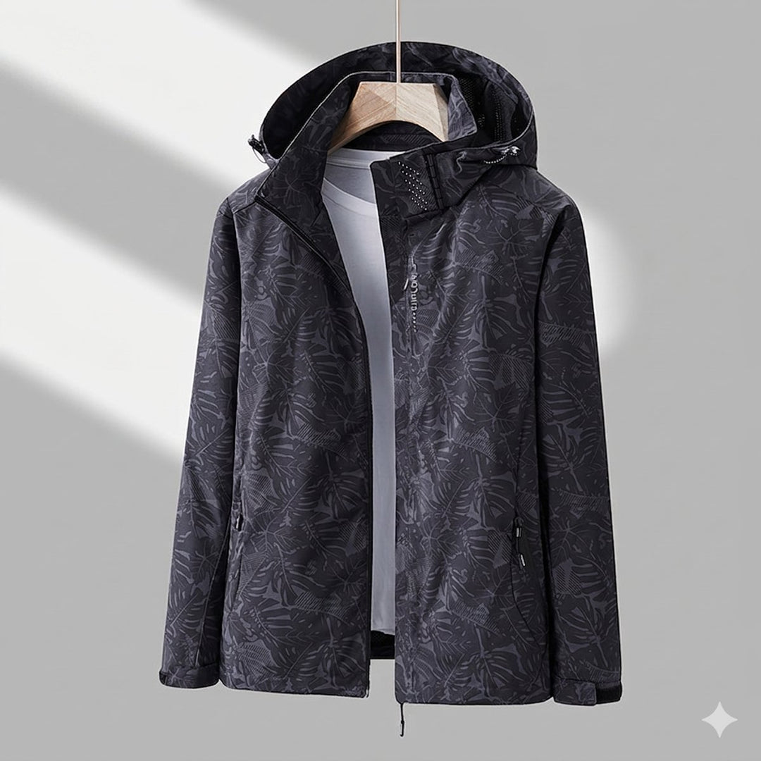 Winterjacke Damen Wasserdichte Gefütterte Outdoorjacke mit Kapuze - Schwarz