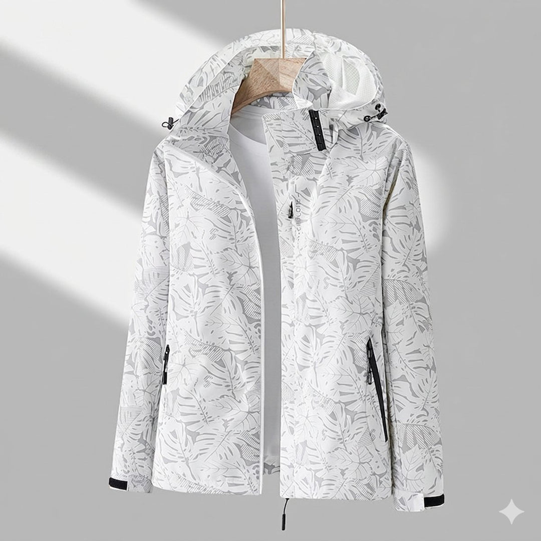 Winterjacke Damen Wasserdichte Gefütterte Outdoorjacke mit Kapuze - Grau
