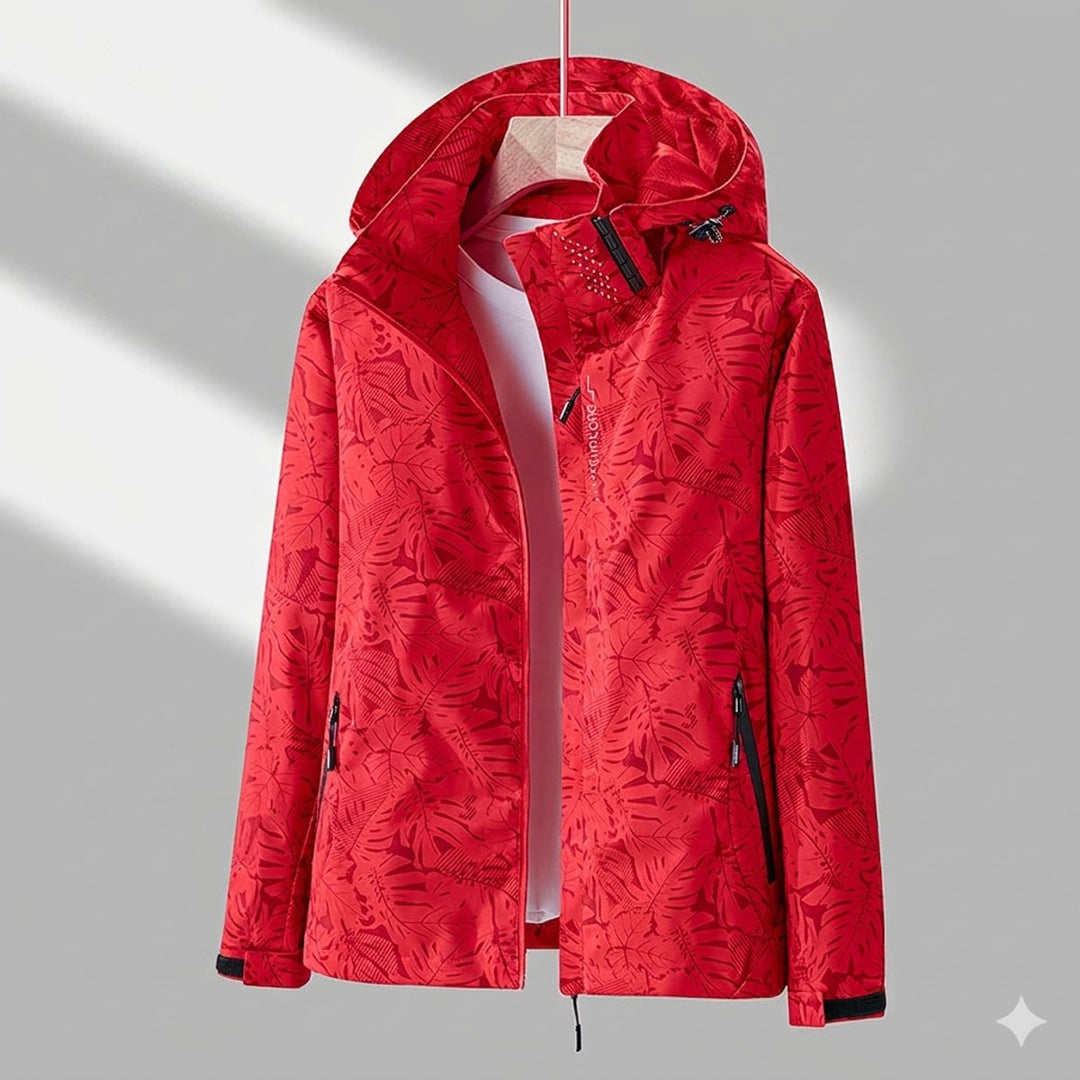 Amelie hooded outdoor jacket warm lining and front design