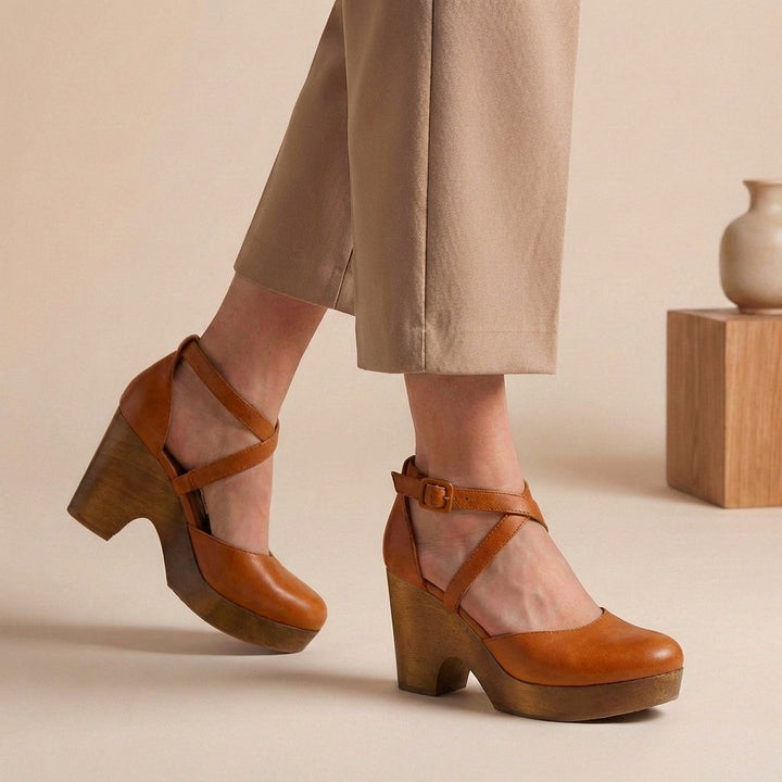 Edith | Damen Blockabsatz Riemen Plattform Heels