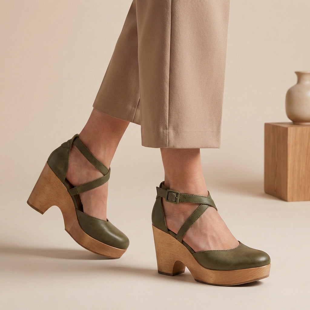 Edith | Damen Blockabsatz Riemen Plattform Heels