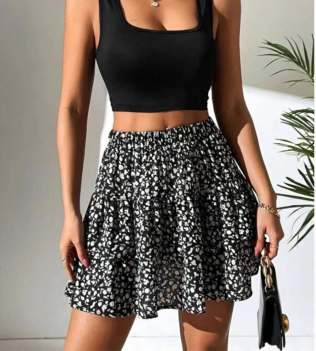 Nicole | Damen Frühlings-Minikleid im Rockstil
